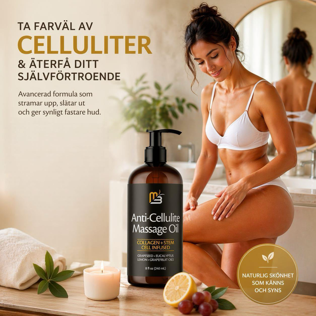 Stelloria Smooth Glow – Anti-Cellulite Massage Oil for Smooth & Radiant Skin